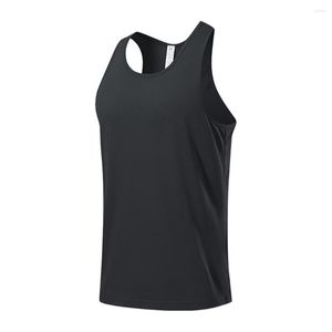 Herrtankstoppar t-shirt herr kroppsbyggande andningsbar bekväm daglig fitness muskel m-2xl polyester singlets ärmlös