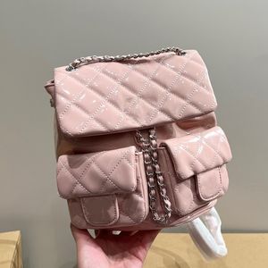 2003 Spring Pink Mini Rackpack Swork Channel Designer Bags Backpack Caviar Кожаная шнурка для шнурки для сумки для цепи верхняя ручка сумочки