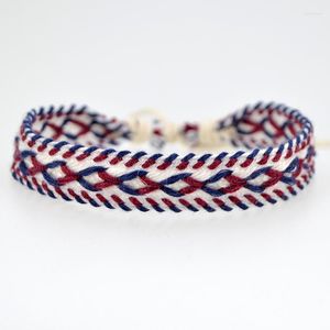 Strand ABL149 (1) Brasilien Boho Braided Armband för kvinnor Friendship Bohemian Handweave Cotton Rope Ethnic Pulseras Drop