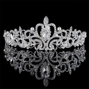 Tiaras muhteşem düğün saç aksesuarları gelin tiara prenses taç tiaras ve taçlar Avusturya kristal kalp düğün mücevher z0220