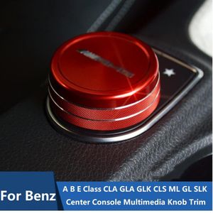 For Mercedes Benz Center Console AMG Multimedia Knob Trim Cover For A B E Class CLA GLA GLK CLS ML GL SLK220V