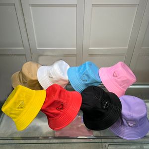 Wide Brim Nylon Bucket Hat Designers Cap and Hats for Mens Women Beach Caps P Accessories Pink Orange