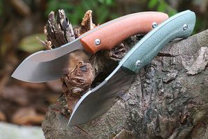 Hot M6697 Survival Straight Hunting Knife 14C28N Satin Blade CNC Full Tang Flax Handtag utomhus Fixade blad Taktiska knivar med Kydex