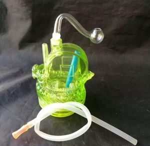 Bottiglia d'acqua per anatra Bong in vetro all'ingrosso Bruciatore a nafta Tubi per l'acqua in vetro Impianti petroliferi Impianti di fumo
