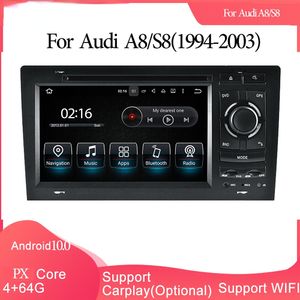 Android 10 Car DVD Multimídia Estéreo Player GPS Navigation CarPlay Auto para Audi A8/S8 (1994-2003) 2din