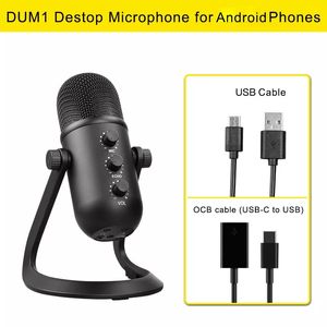 USB Wired Microphone for Home Studio Karaoke Computer Mic With Stand Holder Audio Accessories and Cable Electronics Live Recording Abroadcasting Mikrofone