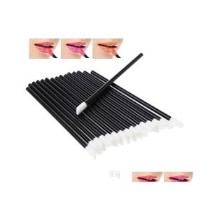 Makeup Brushes New Lipbrush Disposable Cosmetic Lip Brush Lipstick Gloss Wands Applicator Make Up Tool Black Clear Drop Delivery Hea Dhhqx