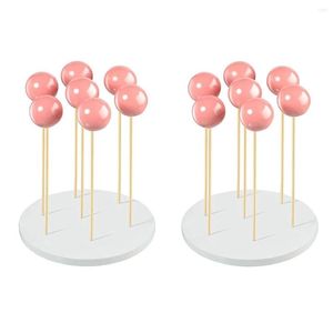 Bakeware Tools 2 Pack Cake Stand - 7 Hole Lollipop Holder Display Round Candy Or Sucker For Wedding Birthday Party
