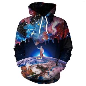 Herrtröjor 2023 explosiva pengar stjärnhimmel digitala tryck rörelseprodukter långa ärmar hoodie fritidskläder