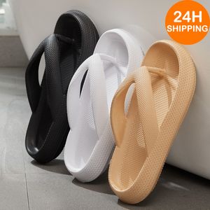 Slippers Flip Flops Wholesale Summer Casual Thong Outdoor Beach Sandals EVA Flat Platform Comfy Shoes Women Couple Thick Soled 230220