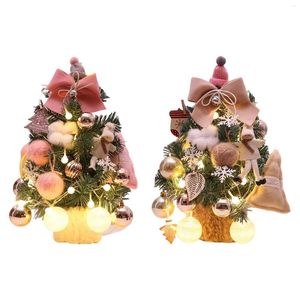 Christmas Decorations Artificial Tabletop Tree Small Home Decor With Lights Ball For Party