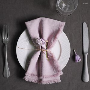 Table Napkin 6pcs Linen Fabric Tea Towels Luxury Tablecloth Holders Dinner Mat Dishcloth Mark Place Crafts Events Wedding Style