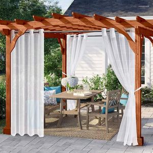 Curtain 1pc Indoor Outdoor Curtains For Patio Thermal Insulated Sun Blocking Blackout Waterproof Bedroom Porch Pergola