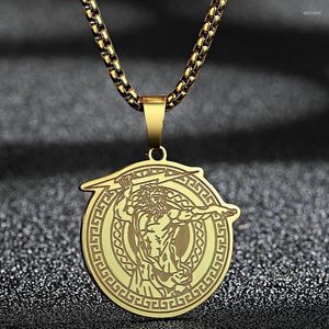 ペンダントネックレスQIMING神話の雷GOD ZEUS NECKLACE MEN FOR MEN JUPITER古代ギリシャチェーンヴィンテージギフト