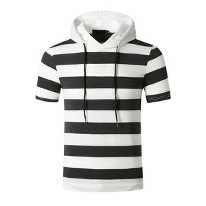 Men's Hoodies & Sweatshirts Men Coats Personality Youth Thin Europe And America Casual Stripe Trend Summer Soft Loose Fashion Clothing