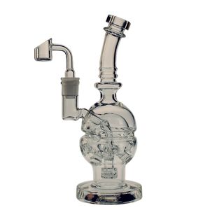 SAML 8,8 tum hög glas Egg Fab Bong Hookahs Oil Rig Dab Rig Recycler Water Pipe Kvinnlig gemensam storlek 14,4mm PG3001 (FC-EGG V2) Högsta kvalitet