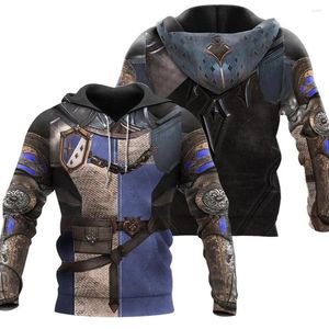 Мужские толстовки Plstar Cosmos по всему печатным рыцарям Templar 3D Hoodies/Swhitemir