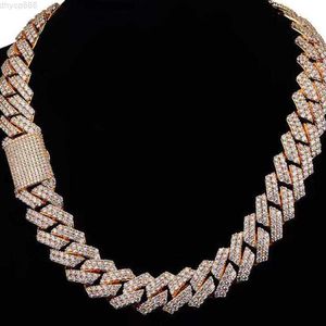 Designer smycken hotsale 400g tyngre stor kille 20mm 4Row Diamonds 925 Sterling Silvericed Out VVS Moissanite Diamond Cuban Link Chain Chain Chain