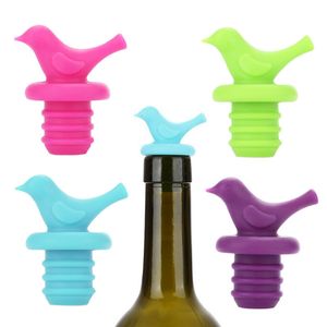 20 Stück Bar-Werkzeuge, kreatives Vogel-Design, Weinstopfen, Konservierungs-Flaschenverschluss, Silikon-Flaschenverschlüsse