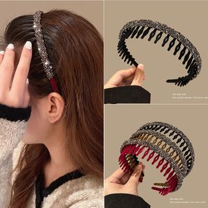 2023 Moda da corea Bandas de cabeça de cristal simples Mulheres novas acessórios de cabelo de bandos de cabelos de lavagem de face de face