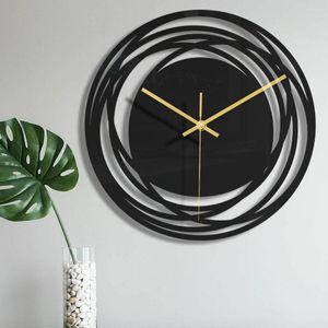 Orologi da parete Orologio acrilico creativo Decorazione del soggiorno della casa Modelli di esplosione Stile nordico minimalista Nero trasparente