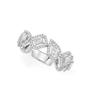 Messiika ALLIANCE MY TWIN pierścionki dla kobiet projektant diament pozłacane 18K rozmiar 6 7 8 oficjalne reprodukcje klasyczny styl nigdy nie znikną rocznica prezent 001