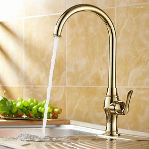 Kitchen Faucets Polished Brass Swivel Single Handle Bathroom Sink Vessel Lavatory Faucet Mixer Tap Asf075