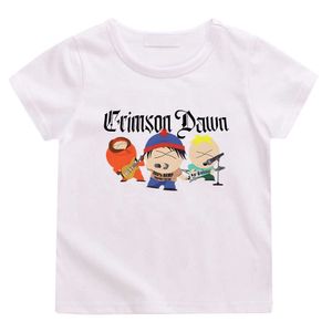 Męskie koszulki Crimson Dawn Tshirts Ssouth Park Kawaii Cartoon Tshirt Kids Summer Ubrania T-koszulka dla chłopcówgirls 100 bawełniana graficzna koszulka graficzna Z0220