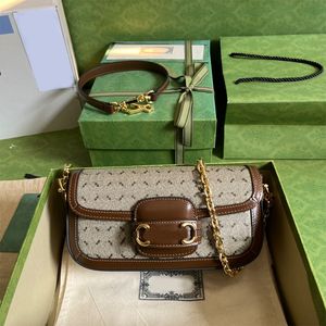 Ketten Umhängetaschen Frauen Crossbody Bags Designer Handtasche Geldbörsen abnehmbares Webgurt Modekreuz-Buchstabenklappe Kupplung Brieftasche Geldbörse