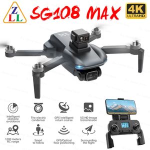 SG108 Max GPS Drone 5G Wifi FPV 4K HD Doppia fotocamera Brushless RC Quadcopter pieghevole Distanza di controllo 1000m Dron