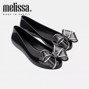 Sandaler Brasilien Melissa Summer Womens Jelly Shoes Ladies Big Bow Flat Single Adult Colormatching Beach 230220