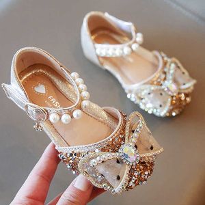 Sandalen Mädchen Schuhe Frühling Sommer Pailletten Glitter Prinzessin Sandalen Kinder Mädchen Perle Tanz Schuhe kinder Flache Schuhe CSH1286