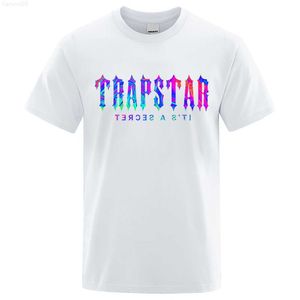 Мужские футболки Trapstar London Y2K в стиле печати футболки Men Street Cotton Tops Oneck Ungize Tee Clothing Летняя дышащая бренда футболка Z0221