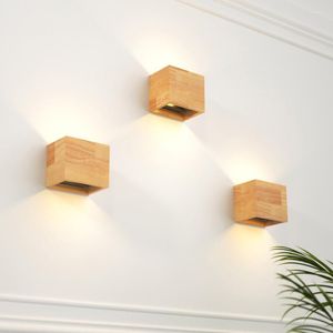 Wall Lamp Wood Bedroom Interior Light Living Room Decoration Luxury Lighting Lamps Lampara De Noche Dormitorio