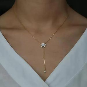 2023 neue Design Vergoldet Mode Halskette frauen Schmuck Hohe Qualität Zar Opal Europäischen frauen Lange Yariat Halskette Stil