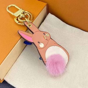 2023 новый дизайнерский брелок кролик плюшевая милая женская сумка кулон мужской ключ от машины высококачественный креативный кулон подарок