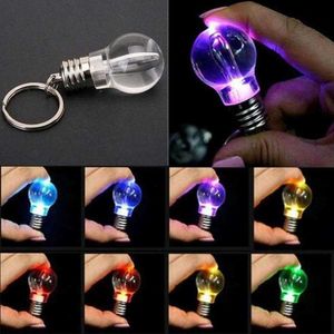 Key Rings Hot Sales Mini Color Changing LED Flashlight Light Bulb Lamp Key Ring Keychain Xmas Gift J230222