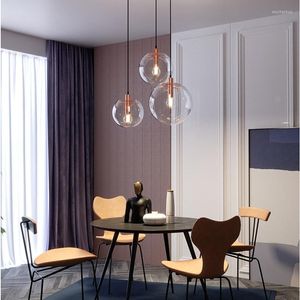 Pendellampor modern färgglad glas led ljuskrona enkel design enstaka huvudrestaurang ljus korridor järnkonst