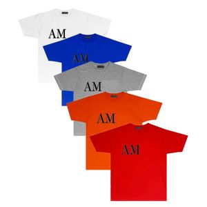 Camiseta masculina camisetas letra impress￣o de moda de moda impress￣o feminina de manga curta Roupas de pesco￧o mais camisetas xl xxl ue tamanho