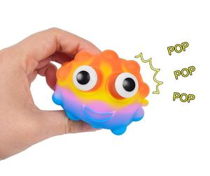 3D Fidget Toys Push Bubble Ball Terapie naturali Gioco Giocattolo sensoriale Per autismo Esigenze speciali Adhd Squishy Antistress Kid Divertente Anti-Stress Big eye pinch ball