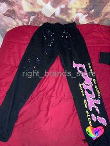 Men's Pants Black Nevermind The Spider Pants Men Women Foam Print High Quality Sp5der 555555 Pants Pink Young Thug Sweatpants0221V23