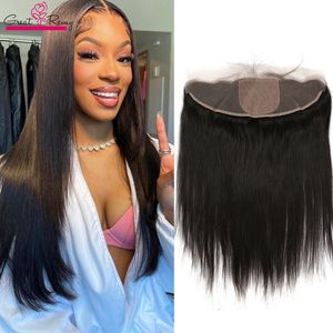 Düz Ipek Taban Üst Kapatma Frontal 13x4 Ağartılmış Knot Perulu Bakire İnsan Saç Dantel Kapatma Hairpieces Doğal Saç Çizgisi