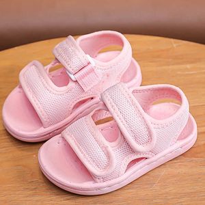 Sandaler Summer Kids Open Toe Sandaler Girl Beach Shoes Solid Color Mesh Breattable Boys Sneakers Sport Girls Sandaler CSH1446