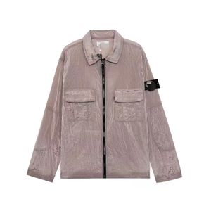 Nowe męskie kurtki projektant Stone Men Men and Women Lighing Jacket koszula Metal Nylon Funkcjonalny filtr przeciwsłoneczny Casual Wear Bluza Wersja