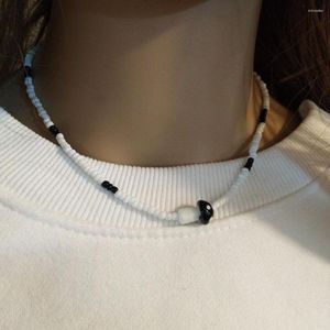 Choker designer originalfärgad glasyr svamp halsband boho stil 2023 mode pärla ris pärla pärlor smycken damer fest gåva