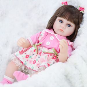 Dolls 42cm Baby Reborn Doll Toys for Girls Sleeping acompanha a boneca realista da criança macia Bebe Reborn Annitros Presentes de presente 230220