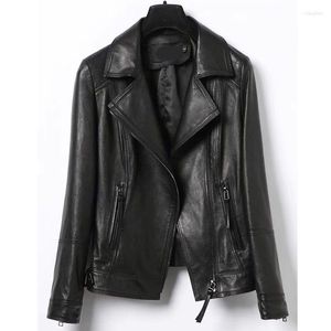 Womens Leather Spring Jackets and Coats Koran Fashion Motorcykeljacka Autumn Office Lady Slim Pu Clothes M-5XL