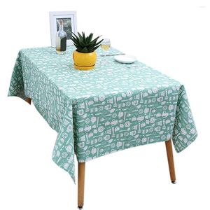 Table Cloth Cotton Linen Fabric Rectangle Tablecloth Kitchenware Pattern Home Dining Room Cover