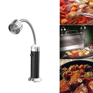 Ficklampor facklor 1 st 9 LED BBQ GRILL LIGHT utomhus Super Bright Magnetic Base Barbecue Lights Soft Tube Torch Lighting Lamp