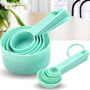 Measuring Tools 9Pcs MultiPurpose Spoons Cup Tool PP Baking Accessories Plastic Handle Kitchen Gadgets Cake Milk Powder 230221